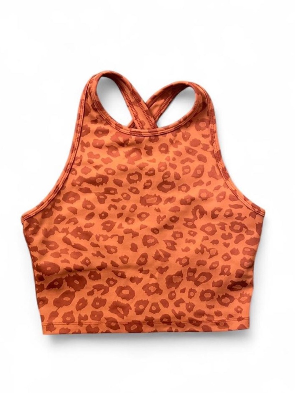 Beyond Yoga Orange Leopard Print Crop Tank